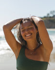 Maya Top - Central Coast Green